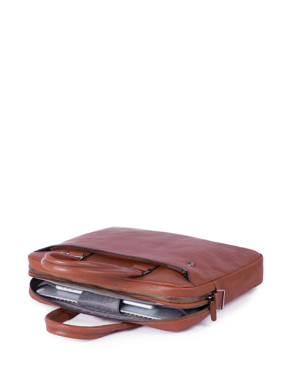 PIQUADRO Leren laptoptas Bruin