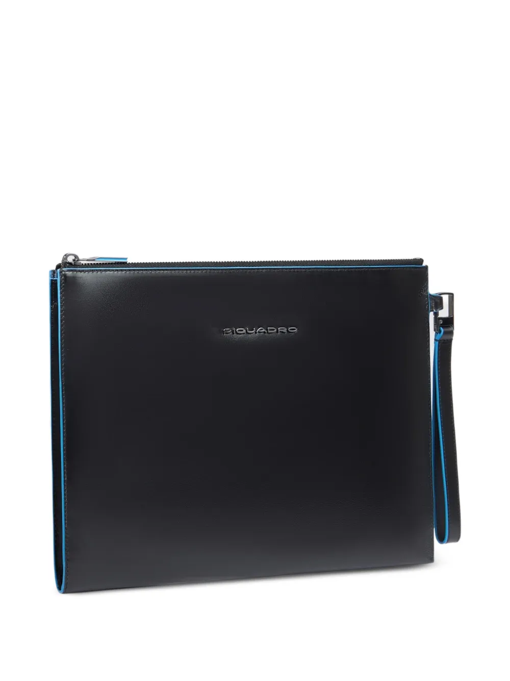 PIQUADRO Leren clutch met iPad-vak Zwart