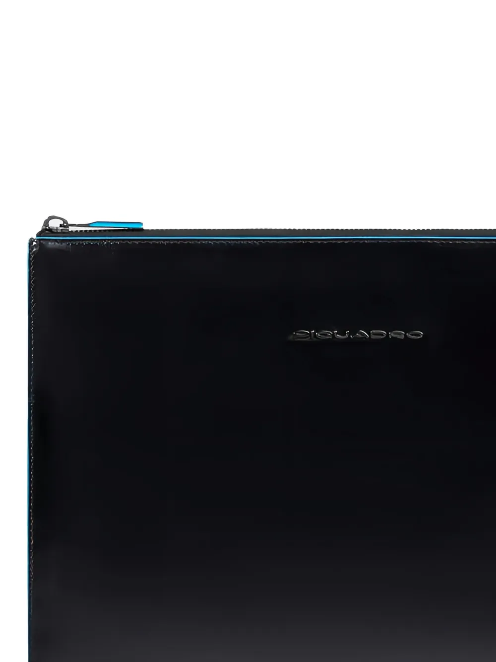 PIQUADRO Leren clutch met iPad-vak Zwart