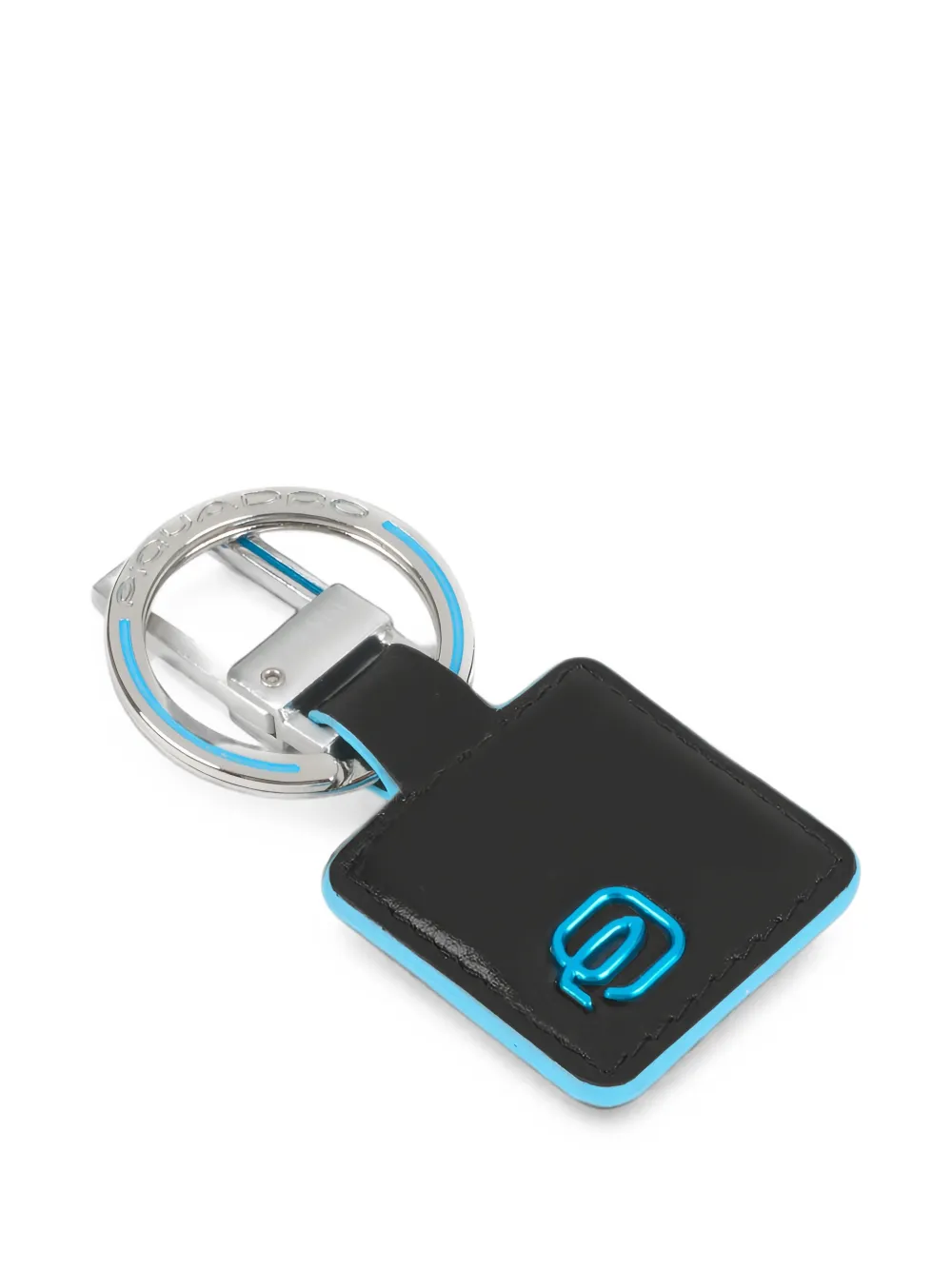 PIQUADRO leather carabiner keychain