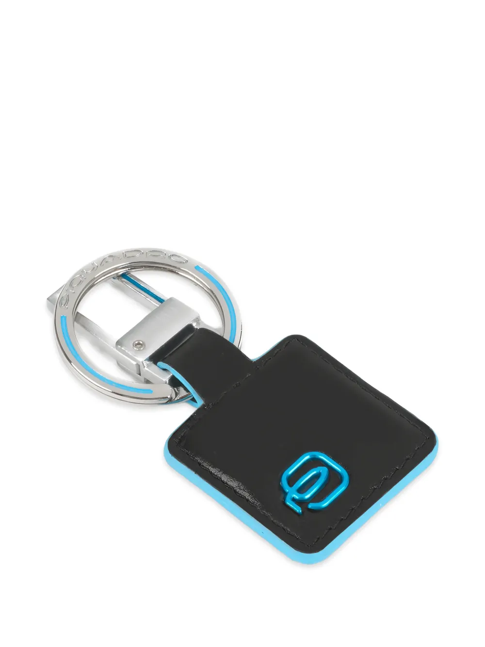 PIQUADRO leather carabiner keychain