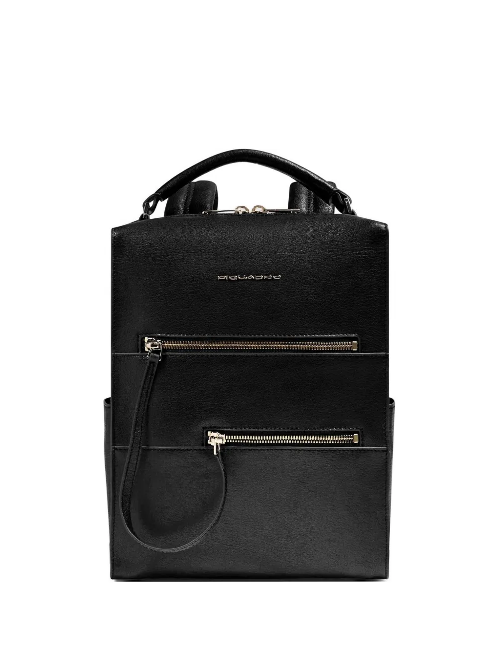 PIQUADRO ipad leather backpack - Nero