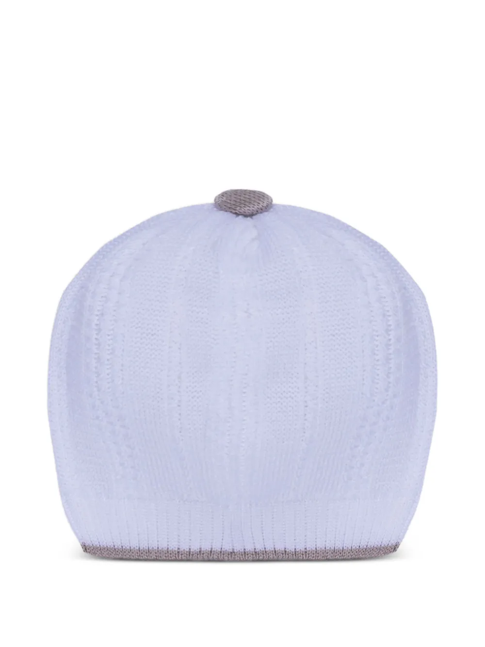 MARLU' couture ribbed-knit beanie hat - Bianco