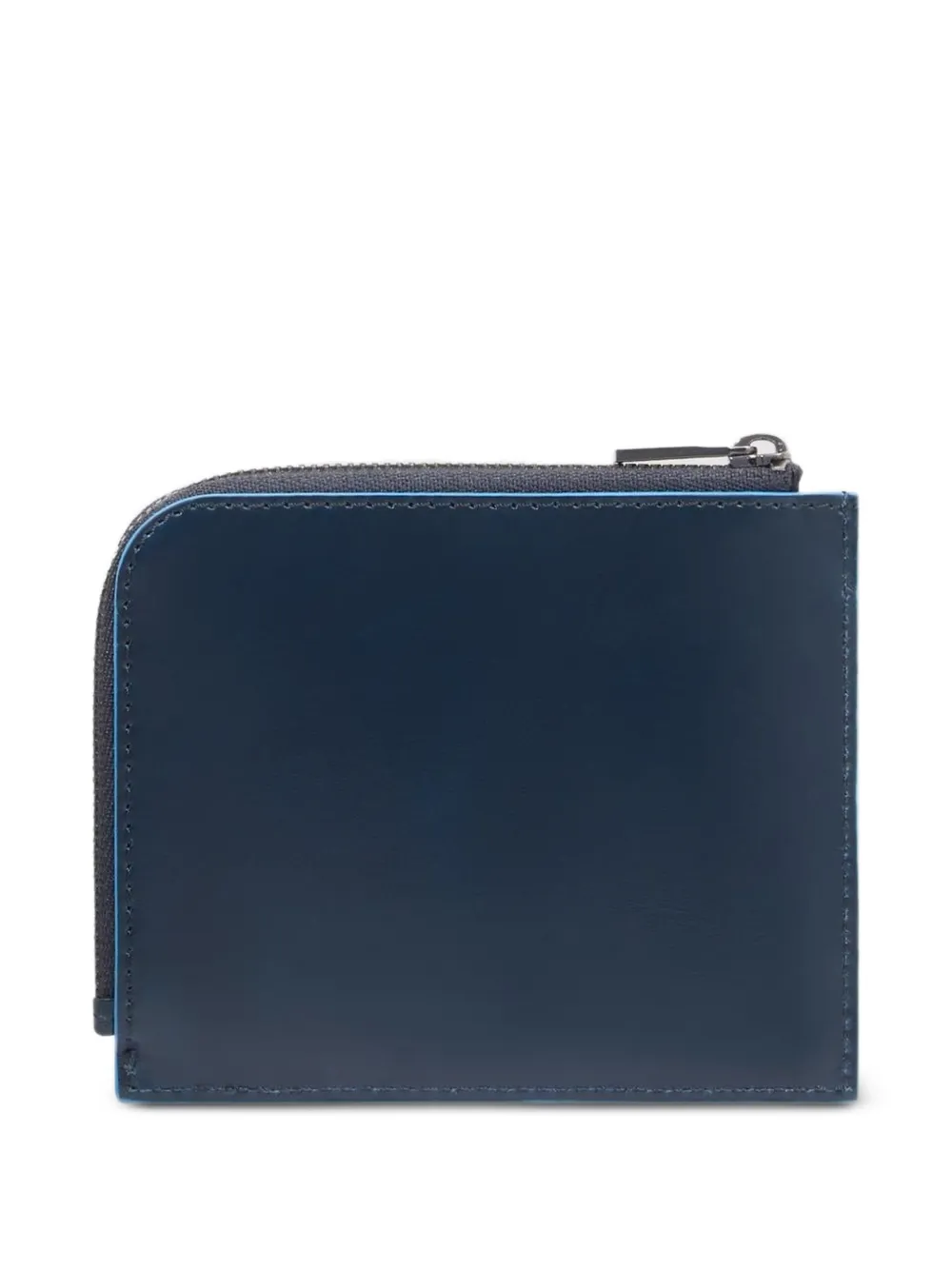 PIQUADRO zipped leather card holder - Blauw