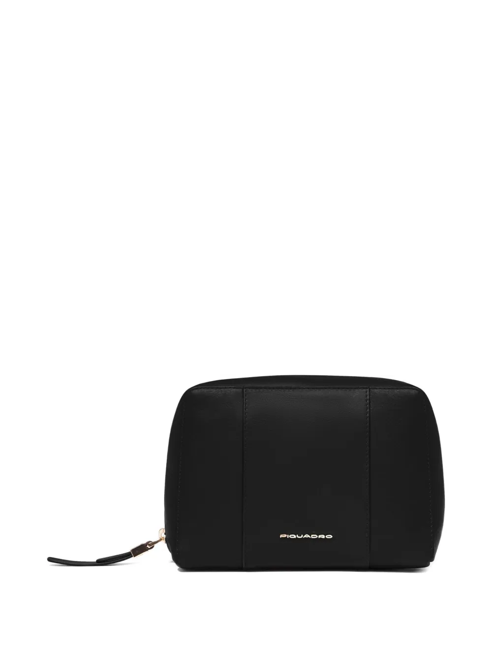 PIQUADRO leather make-up bag - Nero