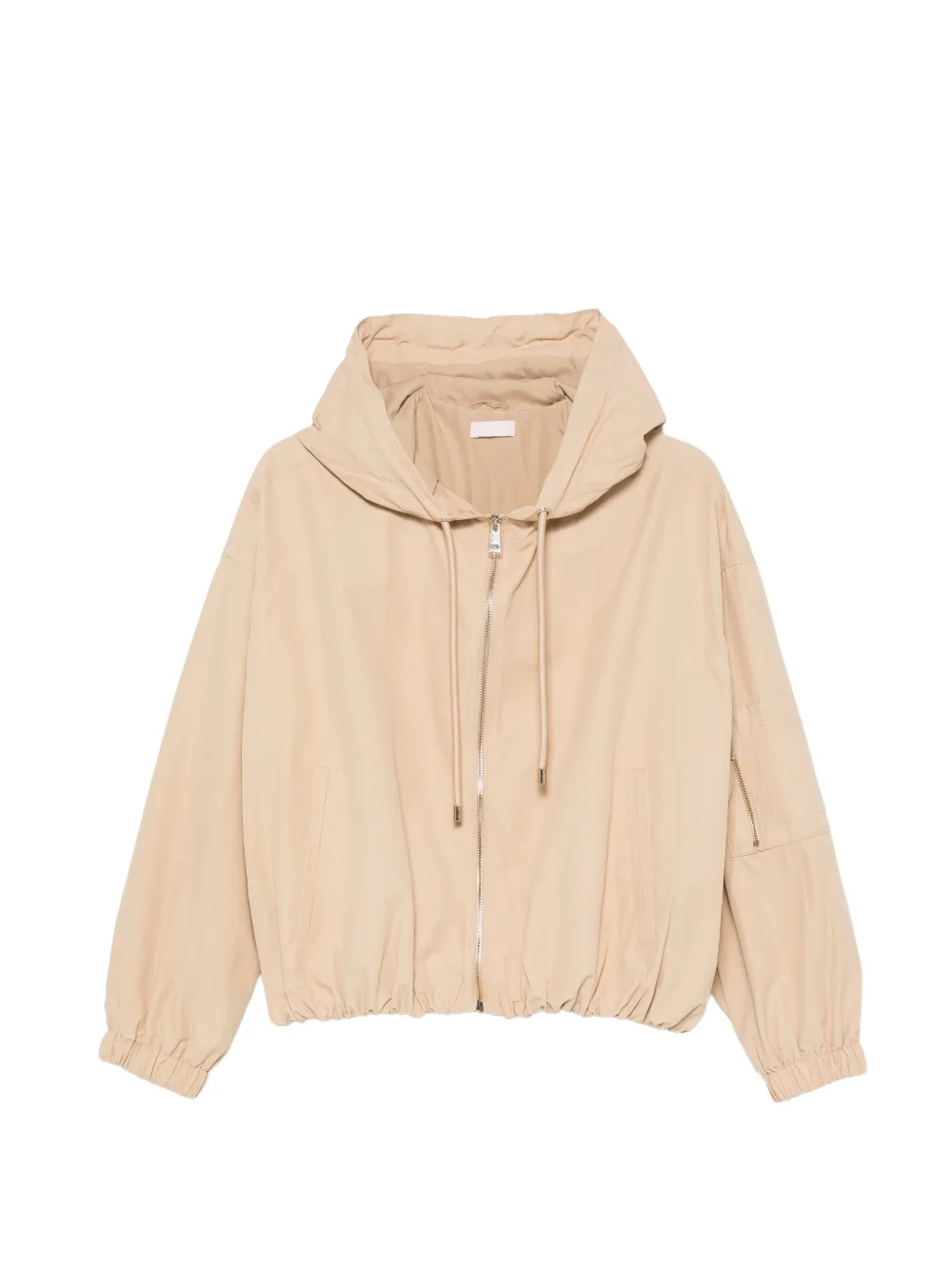 LIU JO drawstring hooded jacket - Nude