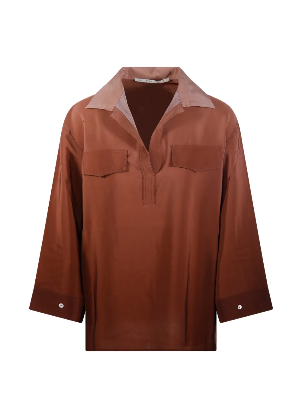 Mr.Mrs Shirt patch pocket shirt - Braun