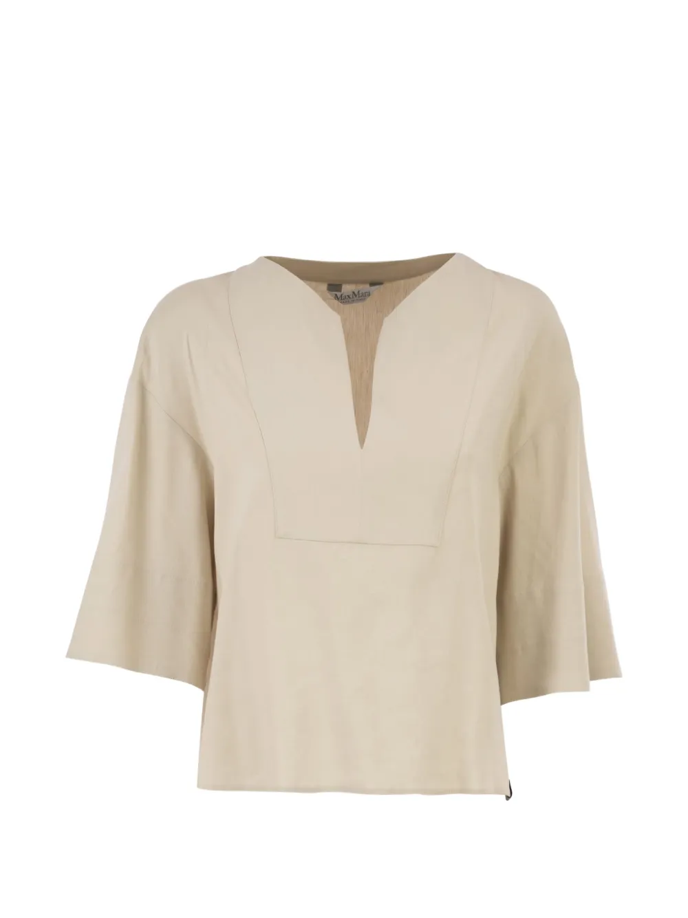 Max Mara notch neck top - Toni neutri