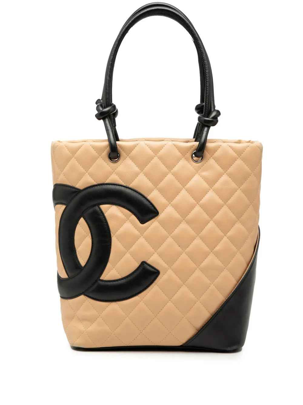 CHANEL Pre-Owned 2003-2004 Medium Lambskin Cambon Ligne tote bag - Toni neutri