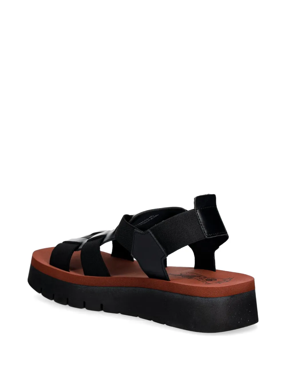 Fly London cage-strap platform sandals Zwart