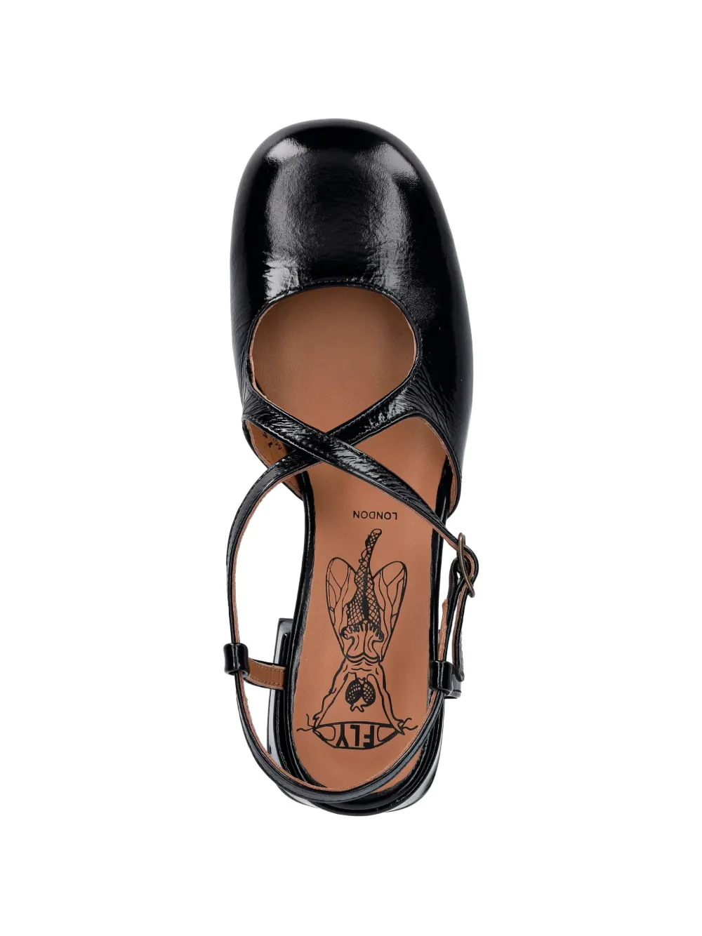 Fly London Ballerina's met gespsluiting Zwart