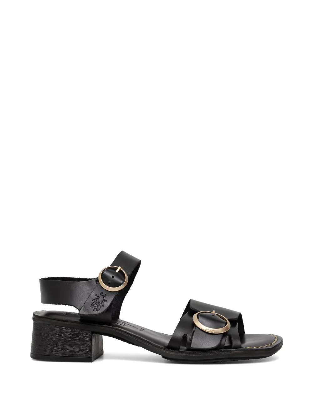 Fly London buckle-fastening block-heel sandals Zwart