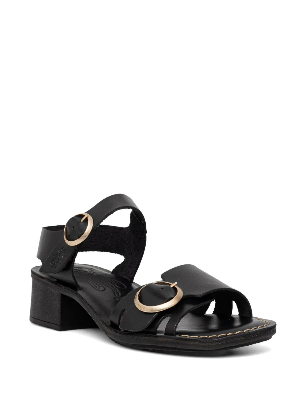 Fly London buckle-fastening block-heel sandals Zwart