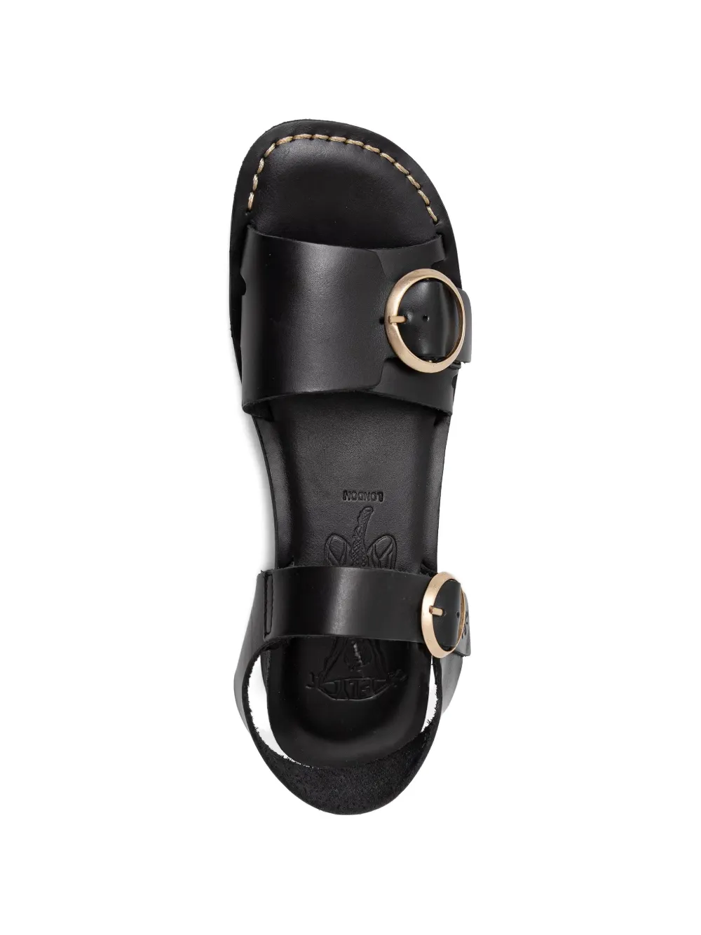 Fly London buckle-fastening block-heel sandals Zwart