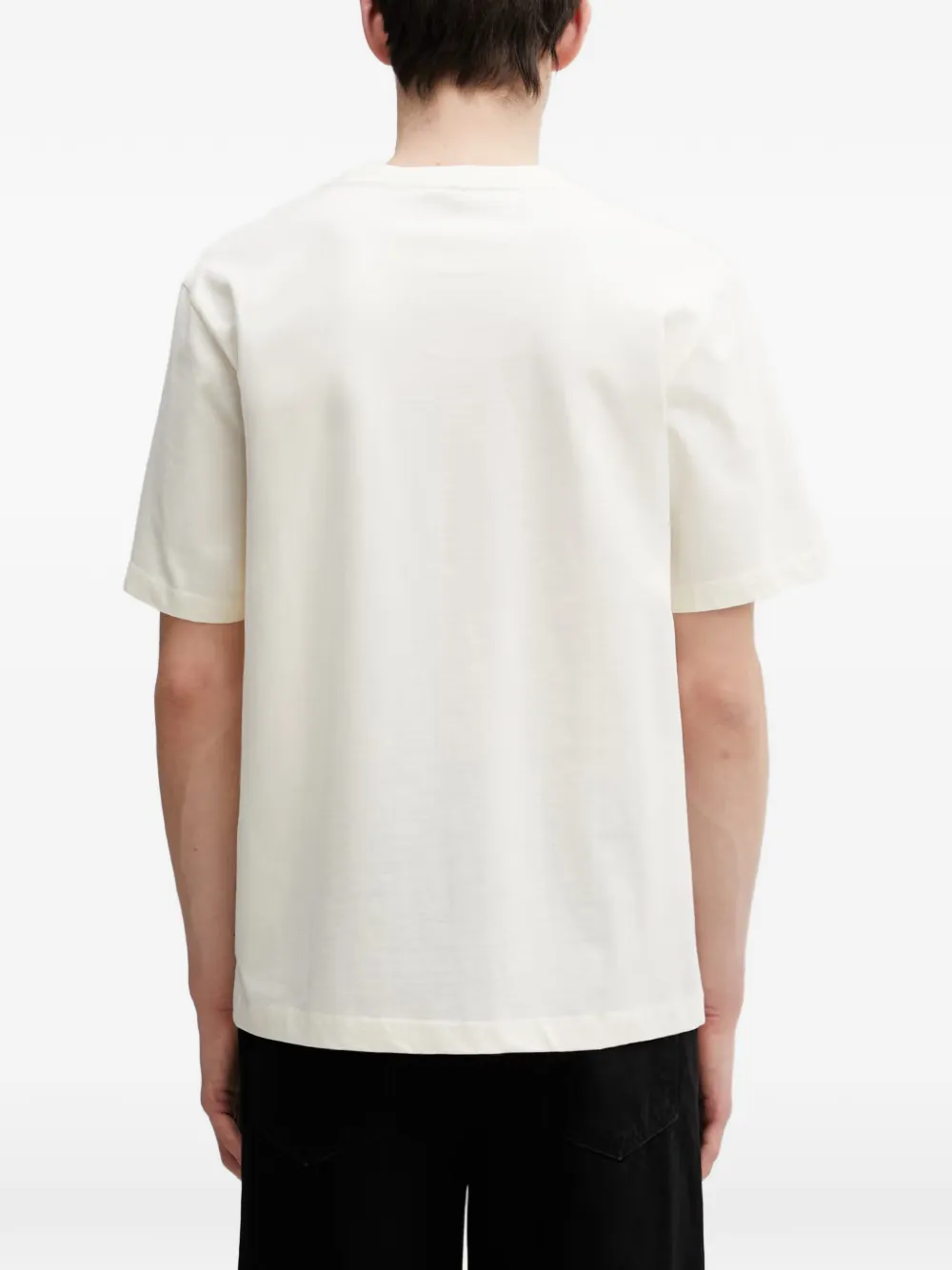 Filling Pieces Gowtu T-shirt met logo-patch Beige