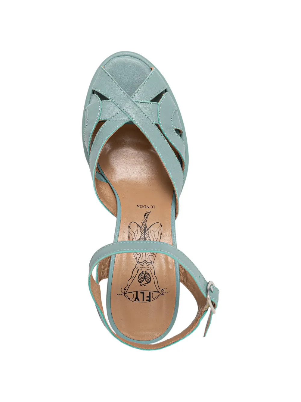 Fly London buckle-fastening caged pumps Blauw