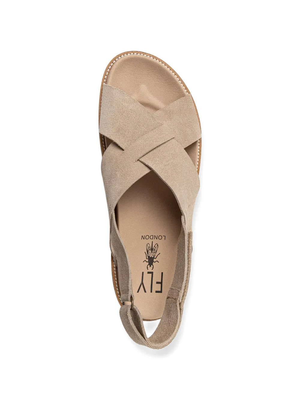 Fly London crossover-strap touch-strap sandals Beige