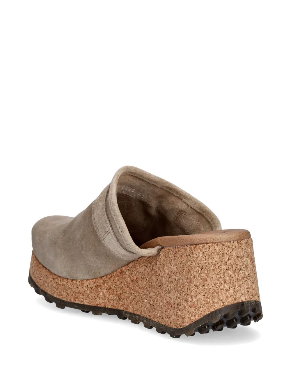 Fly London buckle-detail cork-wedge clogs Beige