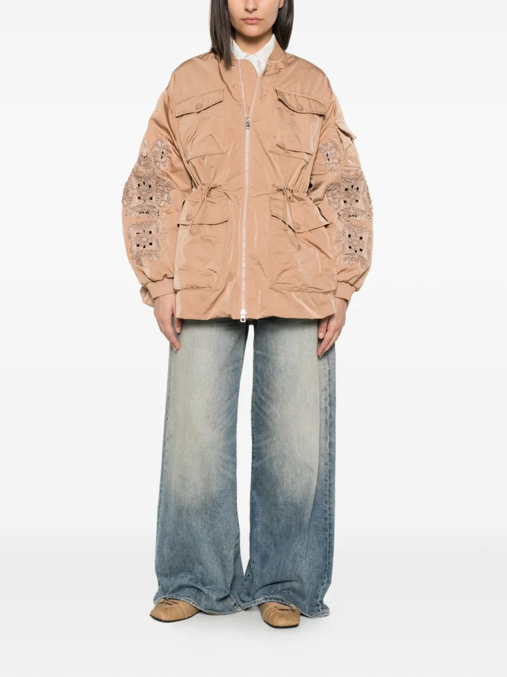 Ermanno Scervino Oversized mantel Bruin