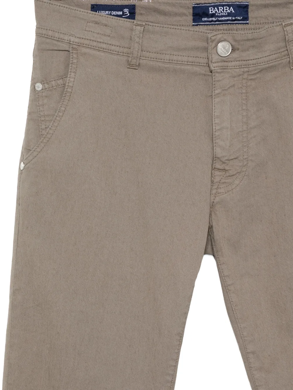 Barba Slim-fit jeans Bruin
