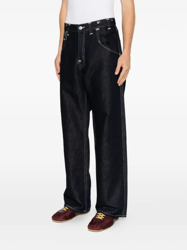 Junya Watanabe MAN x Levi's contrast-stitch wide-leg Jeans | Blue