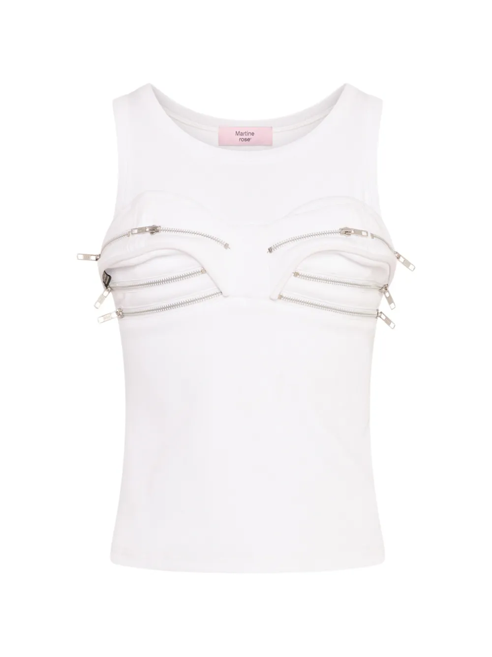 Martine Rose zip tank top - Bianco