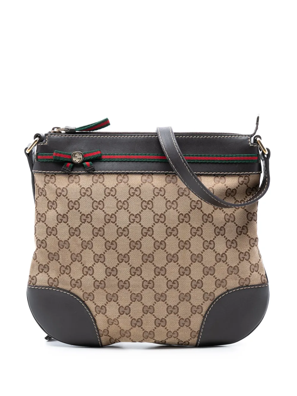 Gucci Pre-Owned 2016-2025 GG Canvas Web Mayfair crossbody bag - Toni neutri