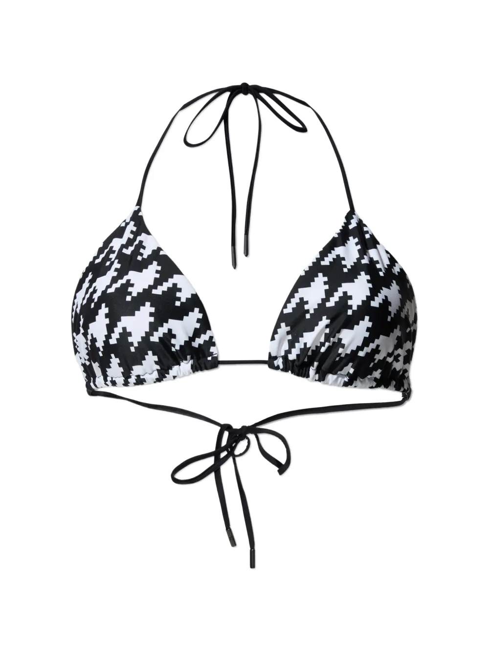 Perfect Moment houndstooth-pattern bikini top - Nero