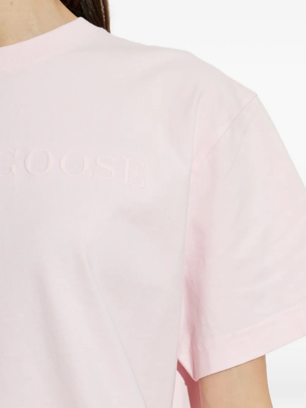 Canada Goose T-shirt met logo-reliëf Roze