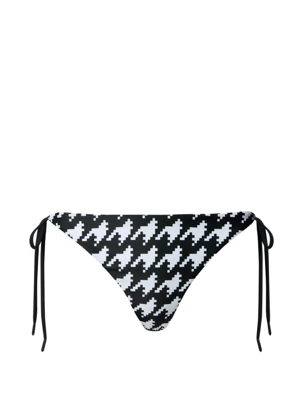 Perfect Moment houndstooth-print side-tie bikini bottoms - Schwarz