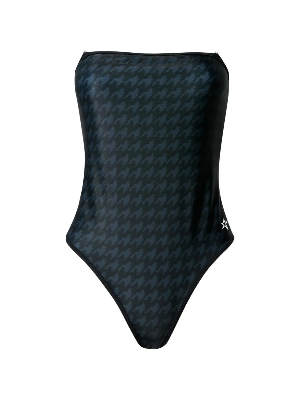 Perfect Moment houndstooth-pattern tie-back swimsuit - Nero