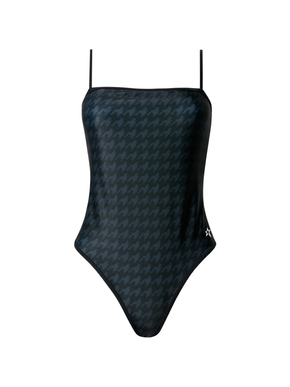 Perfect Moment houndstooth-pattern tie-back swimsuit - Nero