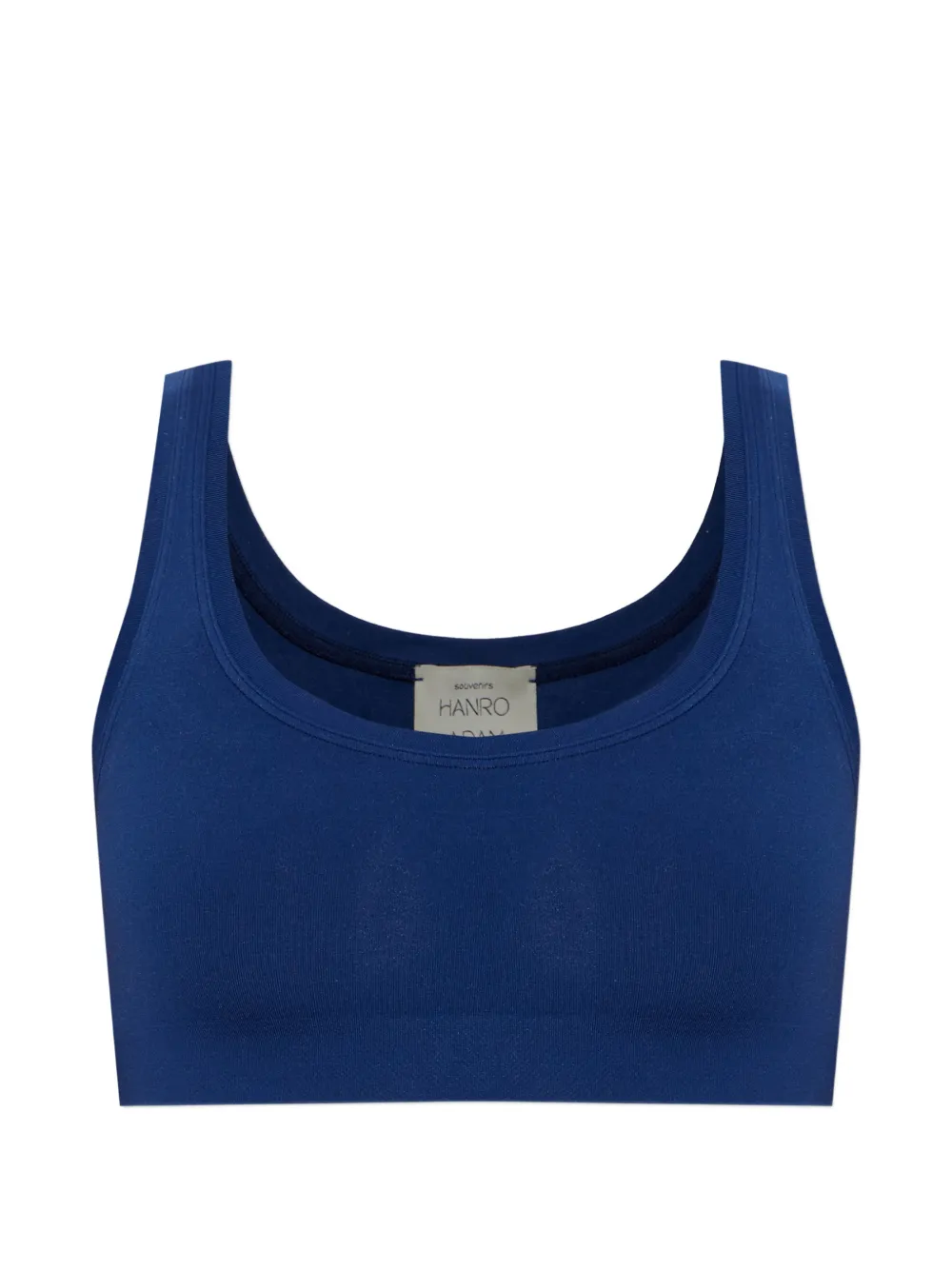 Hanro shell-embroidered cropped top - Blu