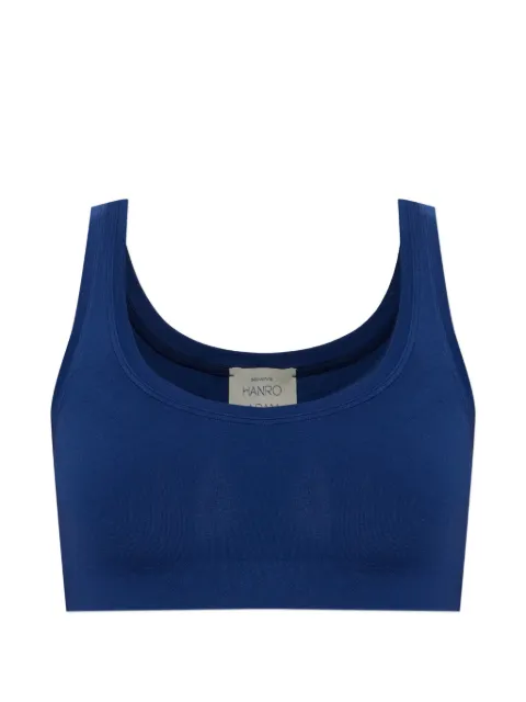 Hanro cropped top med skalbroderi