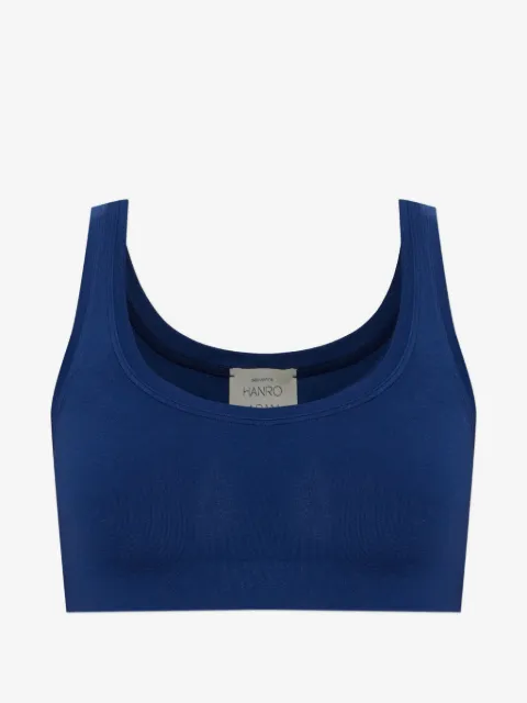 Hanro shell-embroidered cropped top