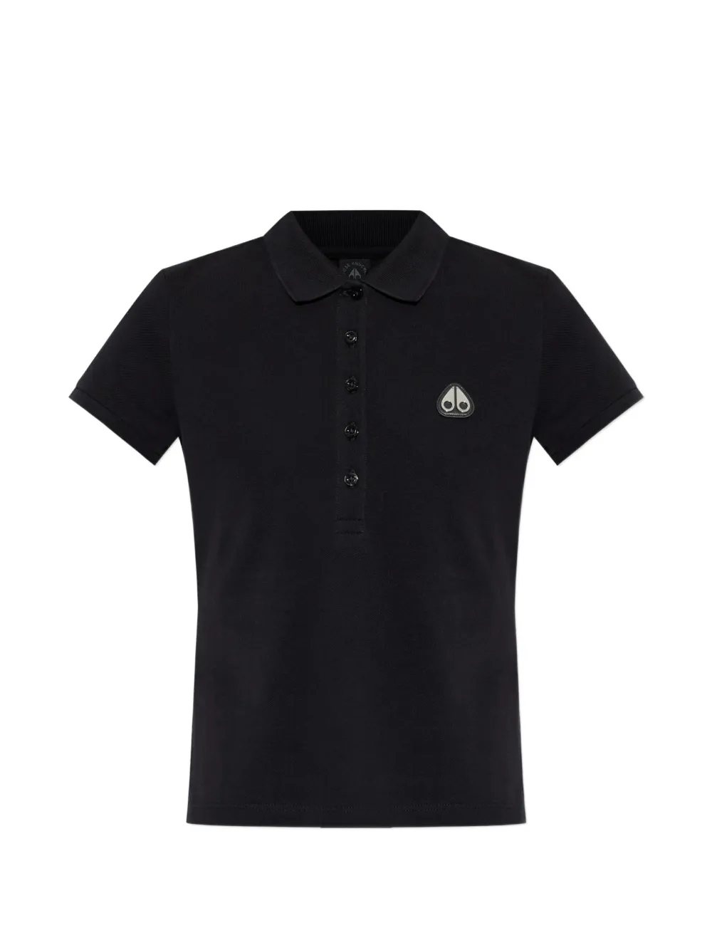 Moose Knuckles logo-patch piqué polo shirt - Nero