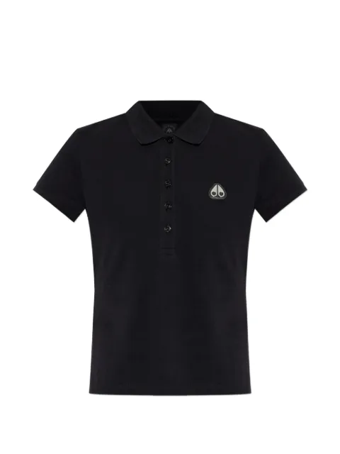 Moose Knuckles logo-patch piqué polo shirt