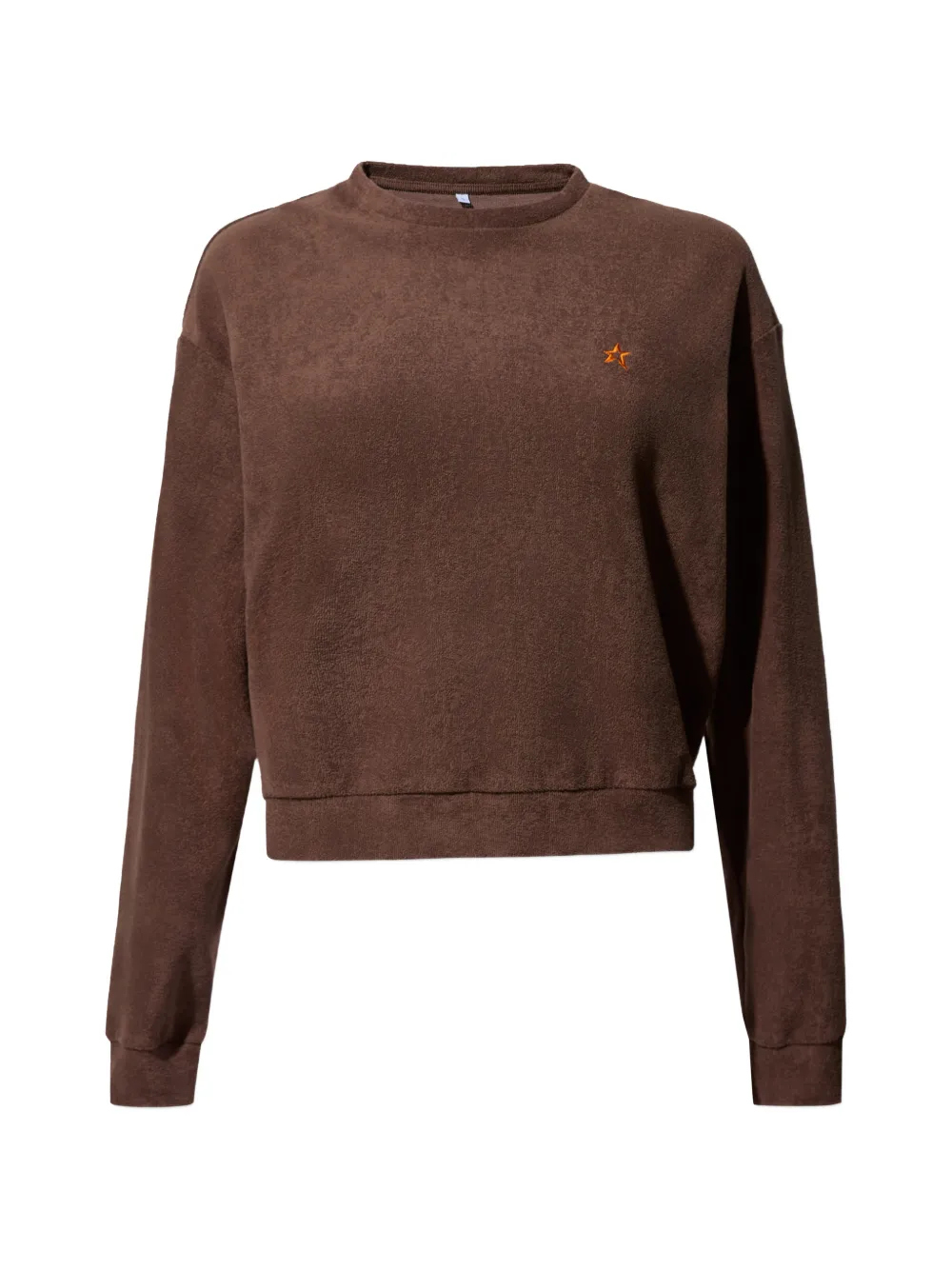 Perfect Moment star-embroidered terrycloth sweatshirt - Marrone