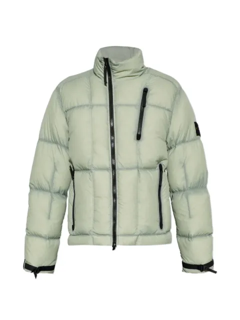 Stone Island quilted logo-patch jacket