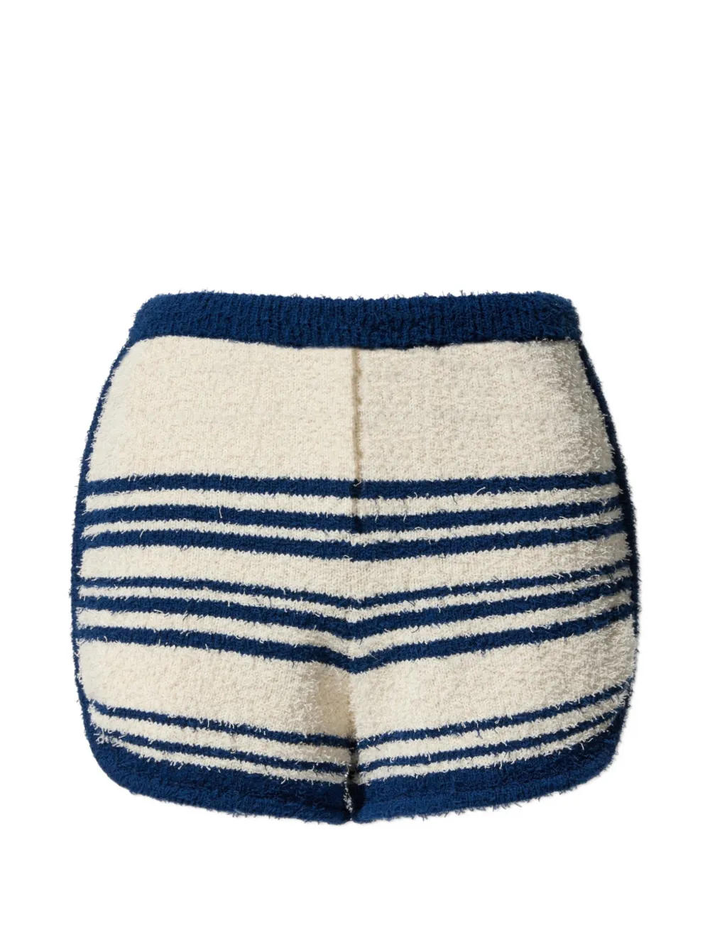 Perfect Moment Schild stripe-pattern bouclé shorts - Blu