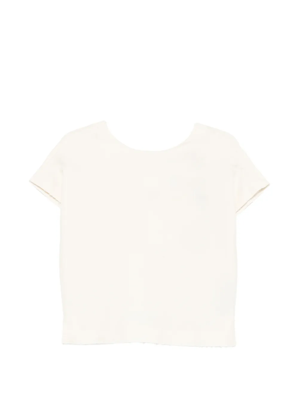 Luisa Cerano raw-cut V-back top - Toni neutri