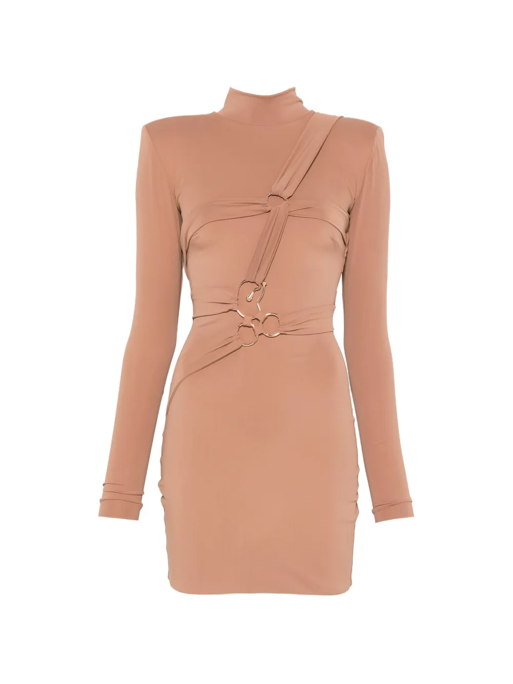 MITILIANE COUTURE draped mini dress - Toni neutri