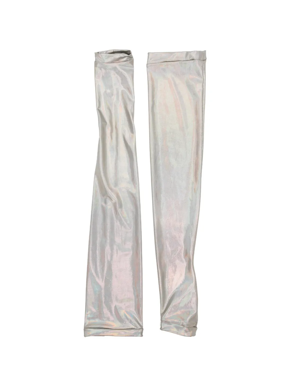 MITILIANE COUTURE holographic fingerless gloves - Argento