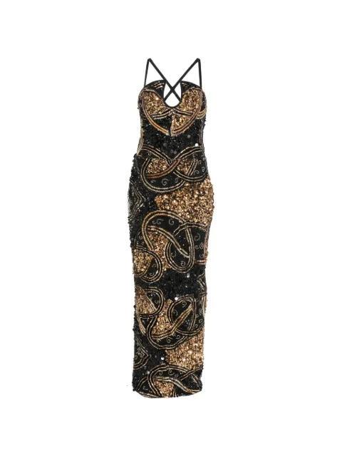 MITILIANE COUTURE sequin-embellished embroidered dress