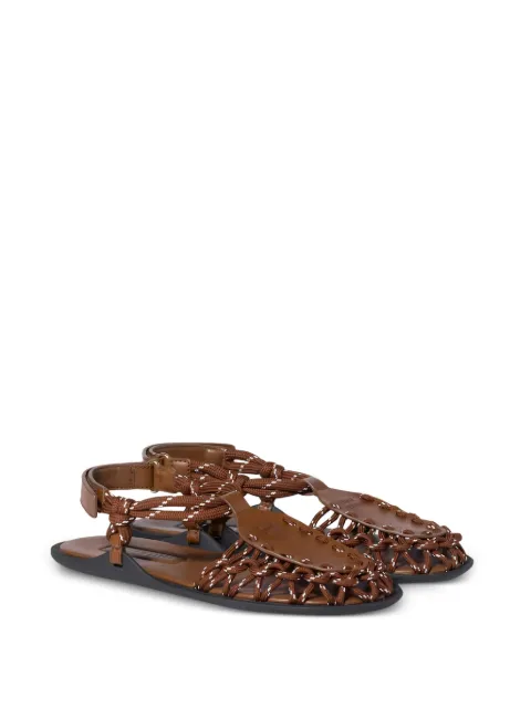 Miu Miu sandalias con placa del logo