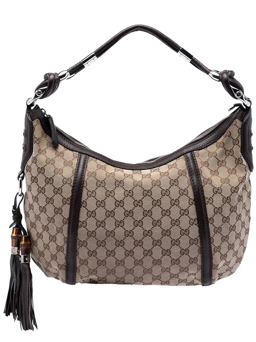 Gucci Pre-Owned 2016-2026 GG Canvas Techno Horsebit hobo bag - Toni neutri