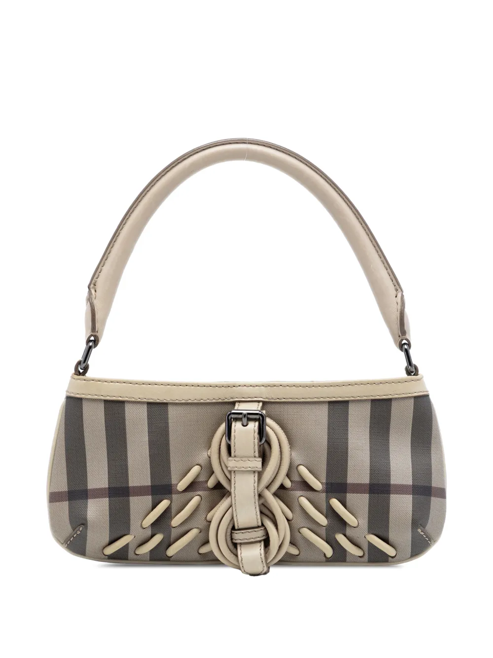 Burberry Pre-Owned 2000-2017 Smoke Check Coated Canvas shoulder bag - Toni neutri