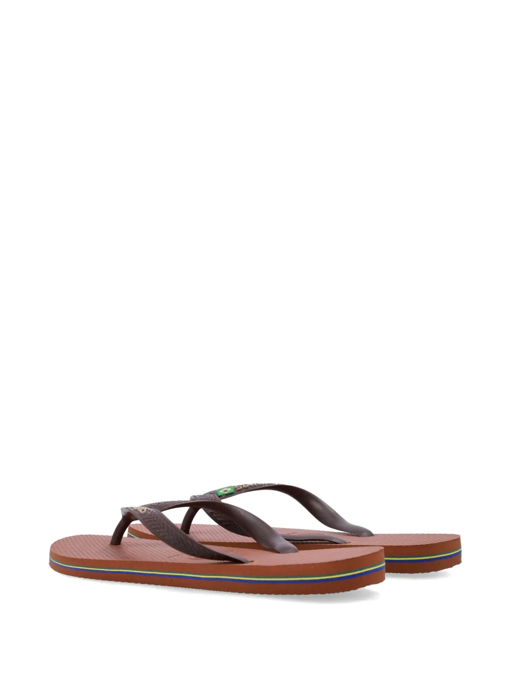 Havaianas Brasil teenslippers met chevron streep Bruin