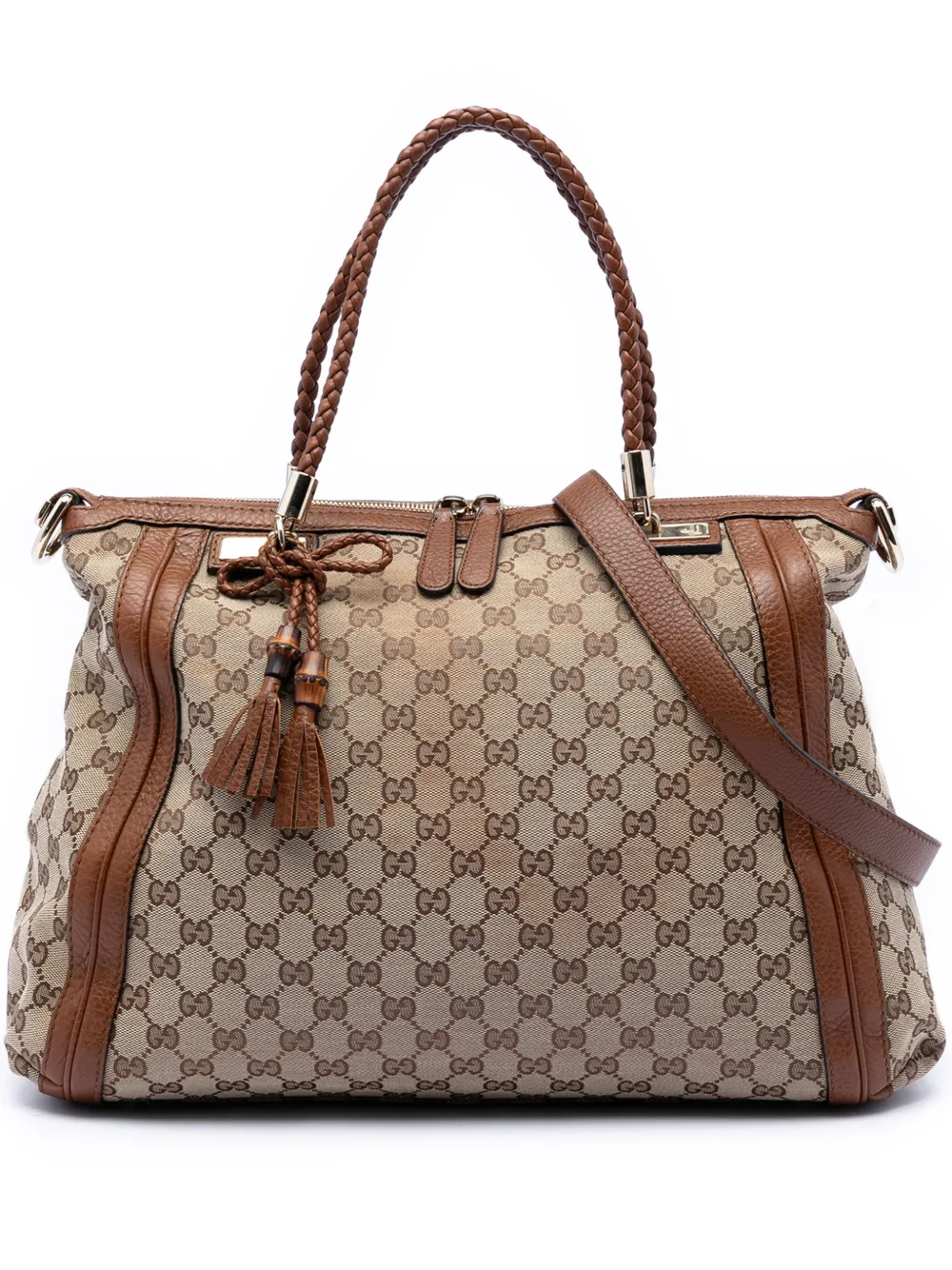 Gucci Pre-Owned 2016-2025 GG Canvas Bella Convertible Tote satchel - Toni neutri