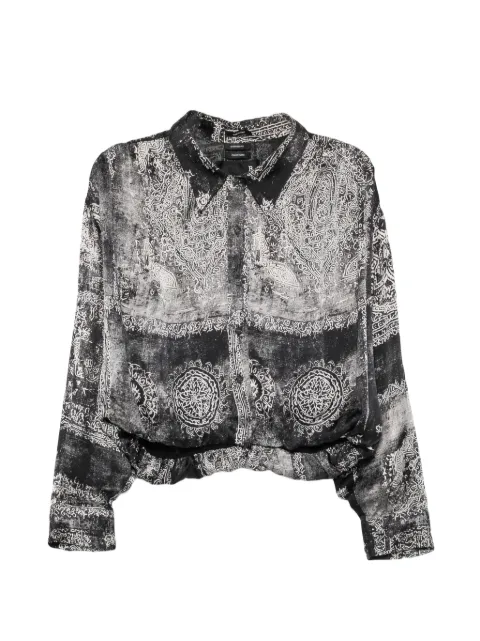 R13 playera con estampado de medallón